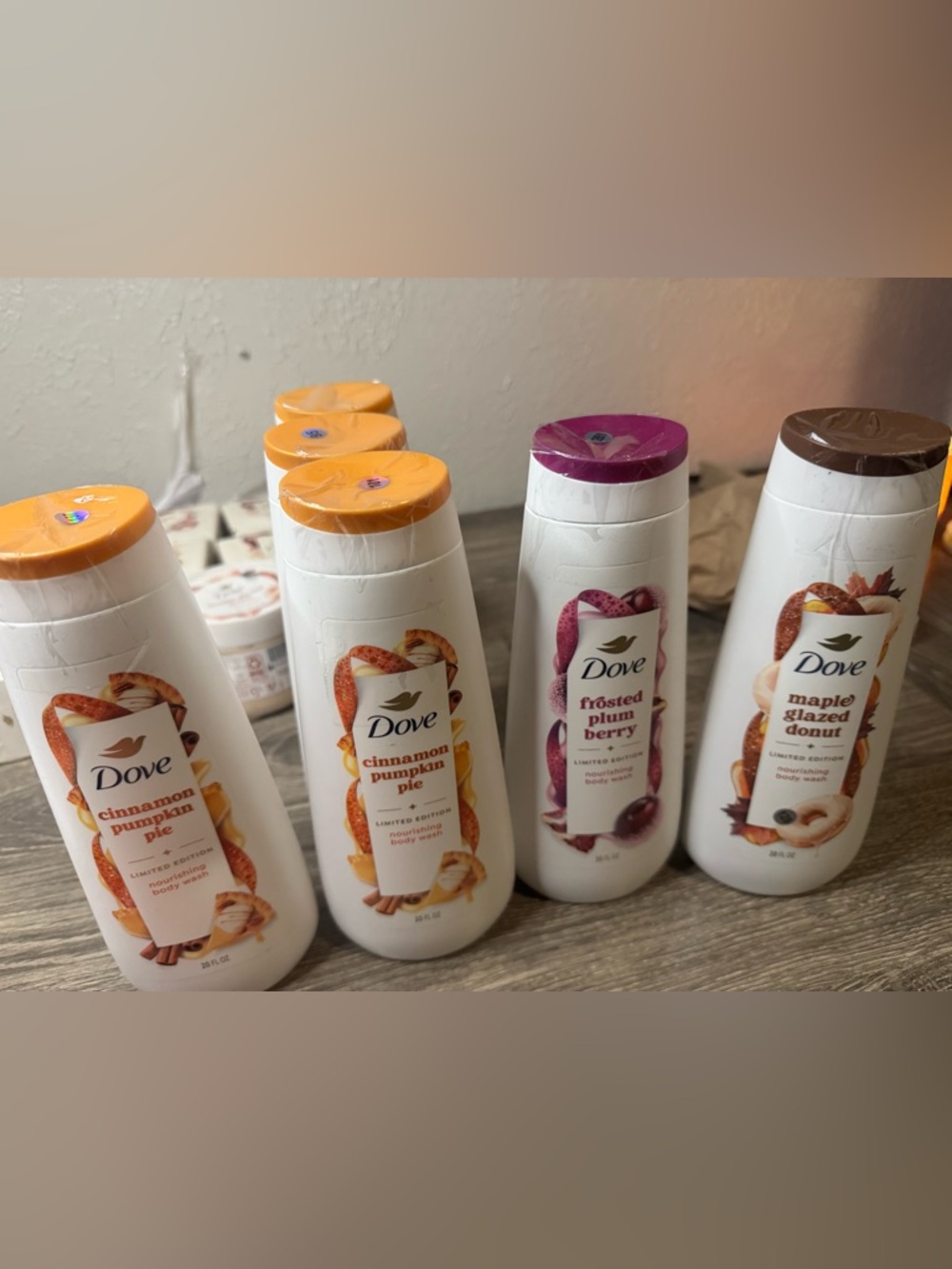 Dove Limited Edition Cinnamon Pumpkin Pie & Frosted Plum Berry Body Washes
